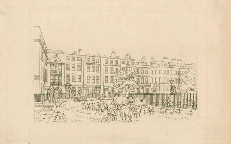 Soho Square, olhando para o oeste de English School