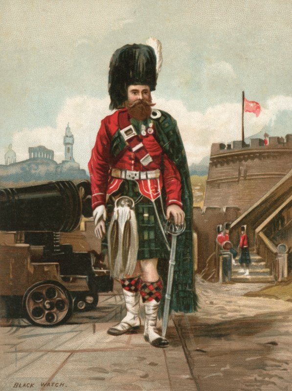 Soldado da Relógio Preto (Royal Highlanders) (chromolitho) de English School