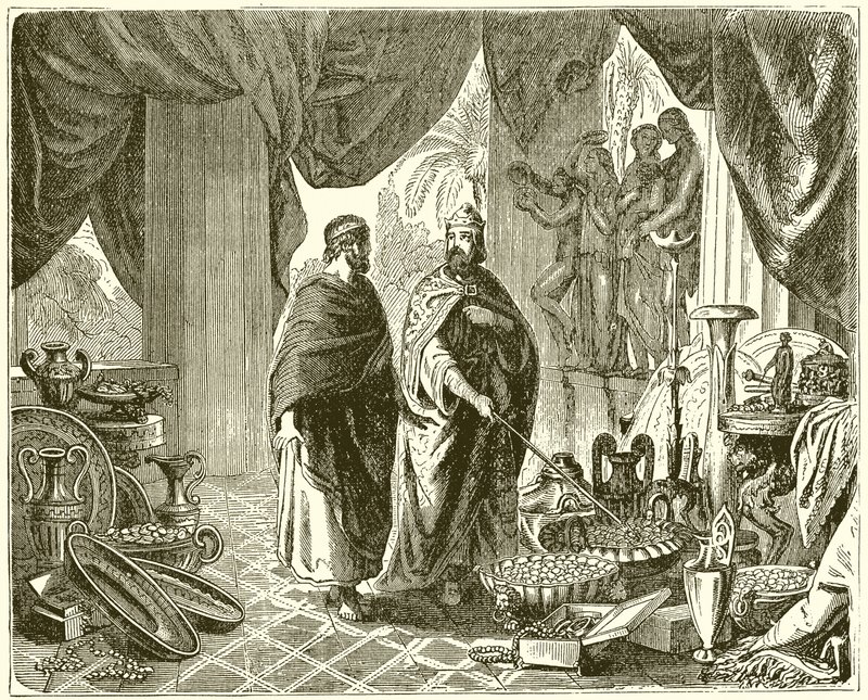Sólon no Tesouro de Croesus de English School