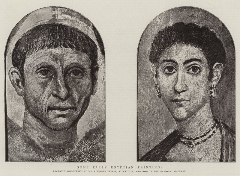 Algumas pinturas egípcias antigas (gravura) de English School