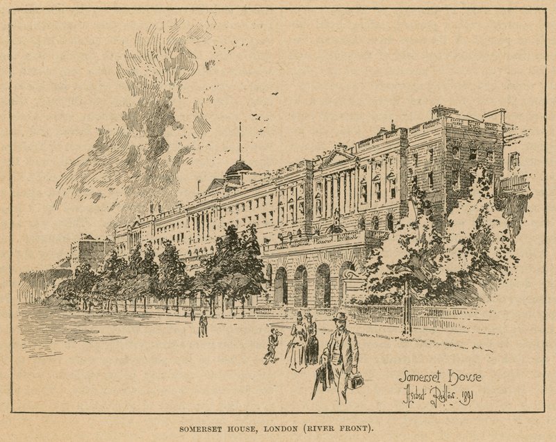 Somerset House, Londres (frente ao rio) de English School