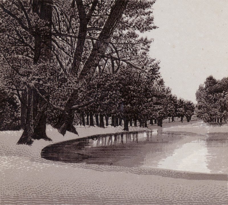 Sophia Gardens, Cardiff (litho) de English School