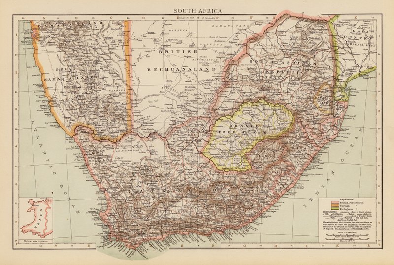 África do Sul (litografia a cores) de English School