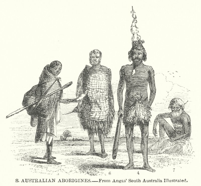 Aborígenes da Austrália do Sul (gravura) de English School