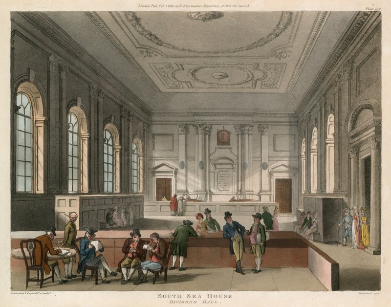 South Sea House, Londres, salão dividido de English School