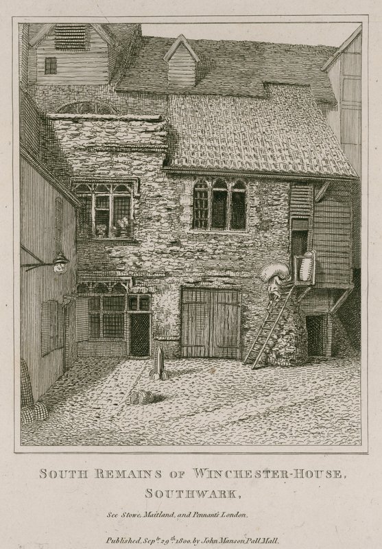 Sul permanece da casa de Winchester, Southwark de English School