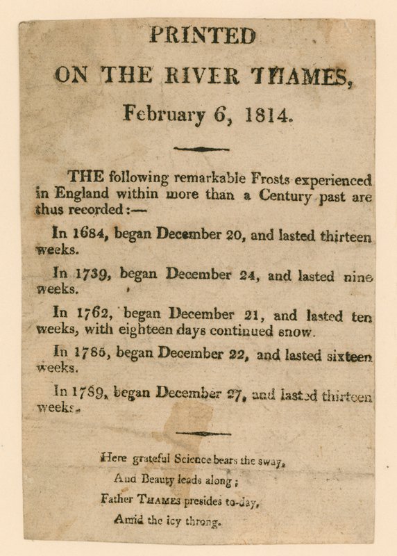 Lembrança da Feira de Gelo de 1814 de English School