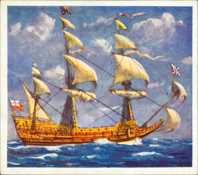 "Sovereign of the Seas" (litografia a cores) de English School