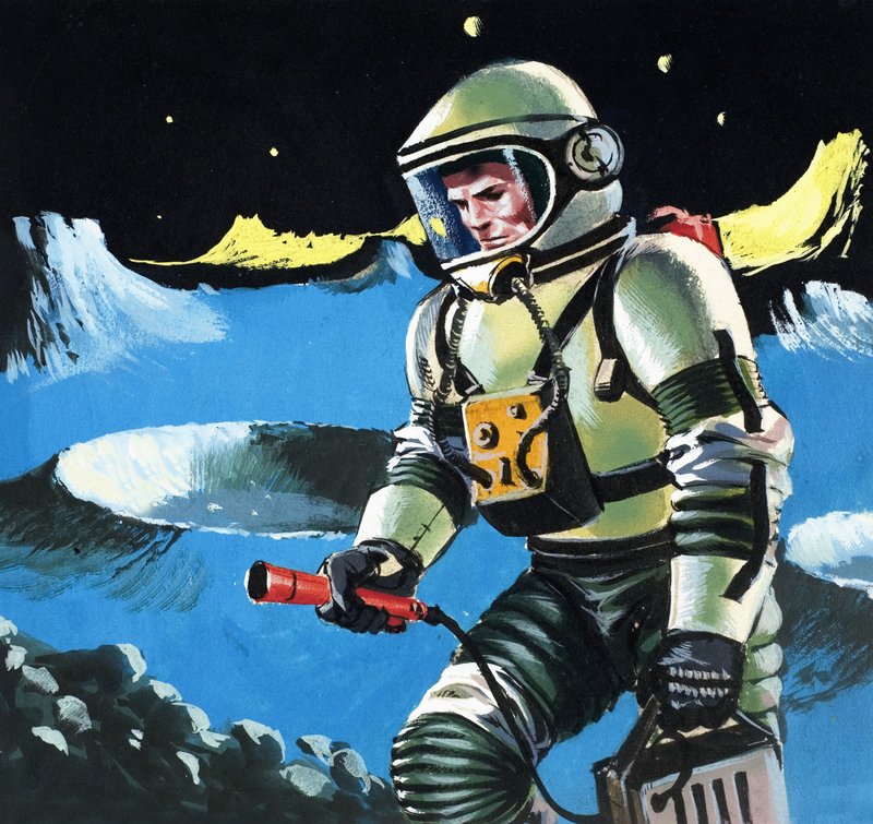 Spaceman testando a atmosfera de English School