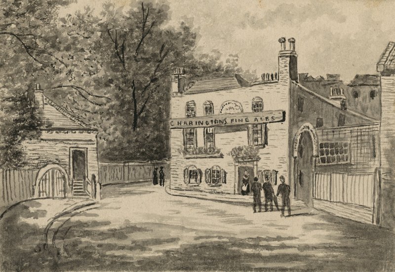 Spaniards Inn, Hampstead, Londres (wc no papel) de English School
