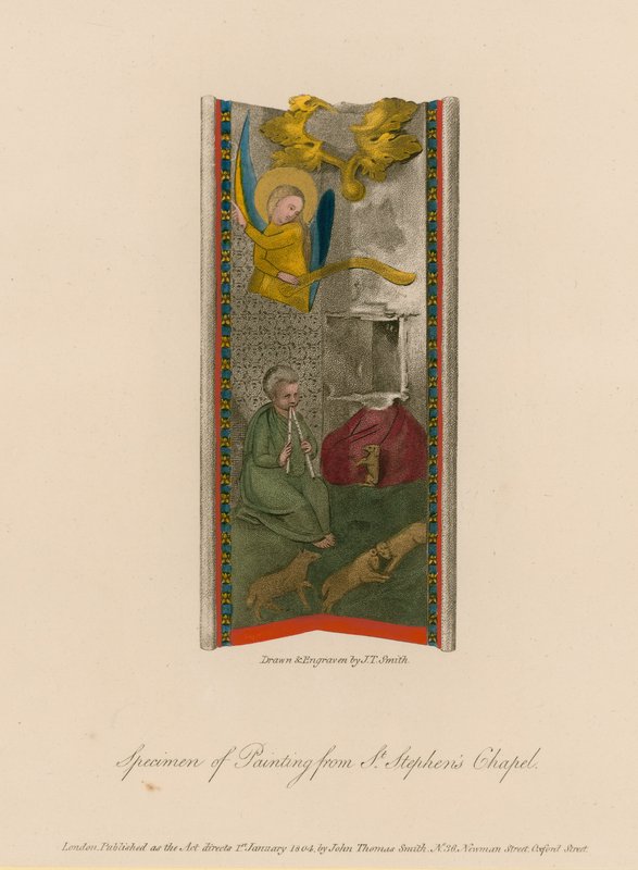 Espécimes de pintura da capela de St Stephens de English School