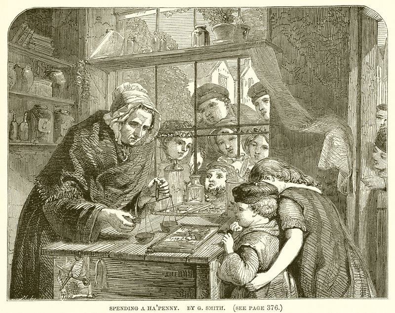 Passando um Hapenny. De G. Smith de English School