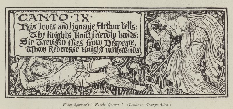 A "Faerie Queene" de Spenser (gravura) de English School