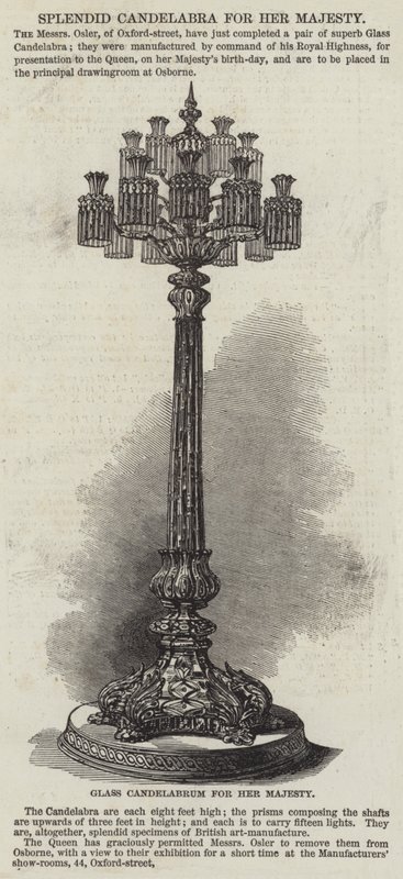 Esplêndido Candelabro para Sua Majestade (gravura) de English School