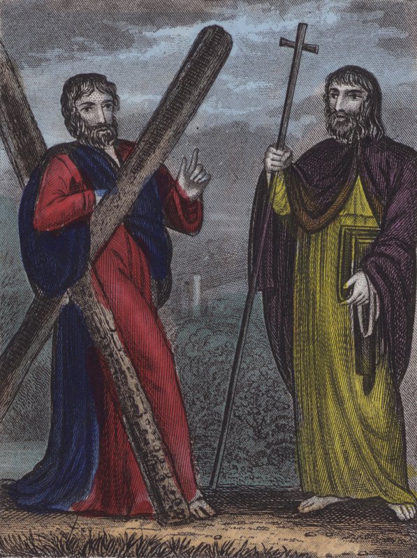 Santo André, São Filipe (gravura colorida) de English School