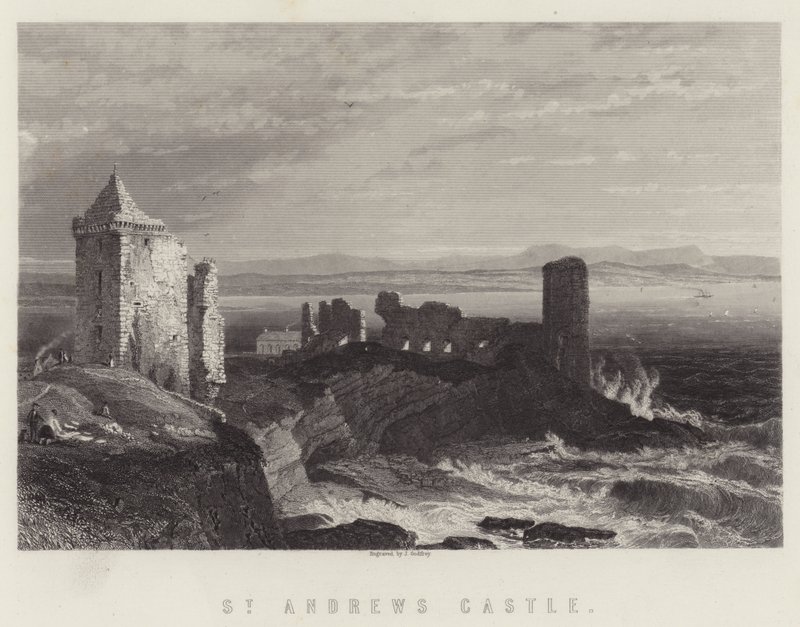 Castelo de São Andrews (gravura) de English School