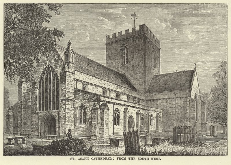 Catedral de São Asaph, do sudoeste de English School