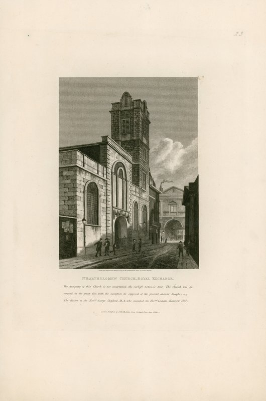 Igreja de São Bartolomeu, Royal Exchange, Londres de English School