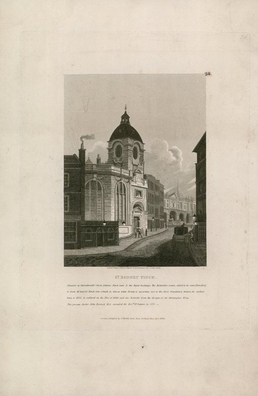 St Bennet Finck, Rua Threadneedle, Londres de English School