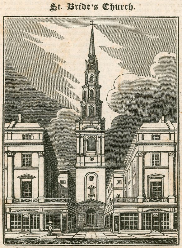 Igreja de St Brides, Fleet Street, Londres de English School