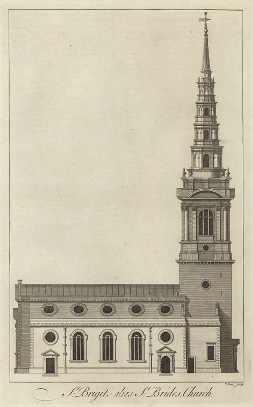 Igreja de St Brides, Londres de English School