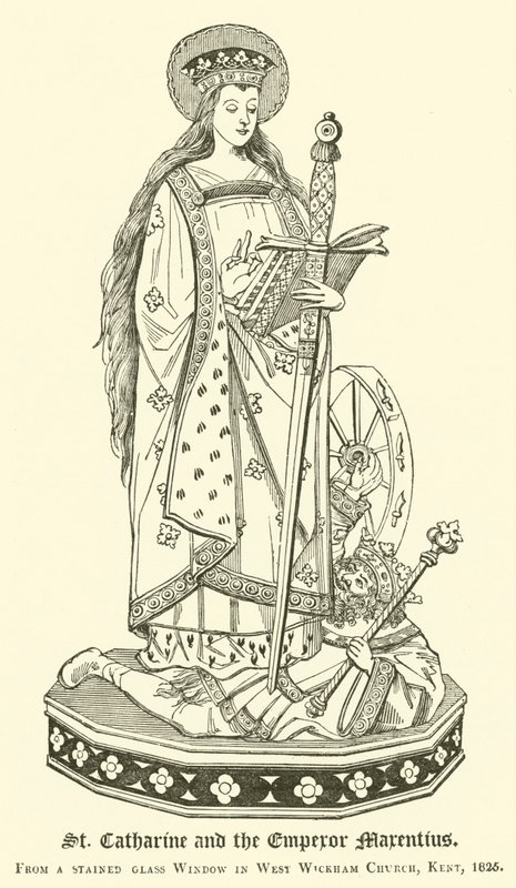 São Catarino e o Imperador Marêncio (gravura) de English School