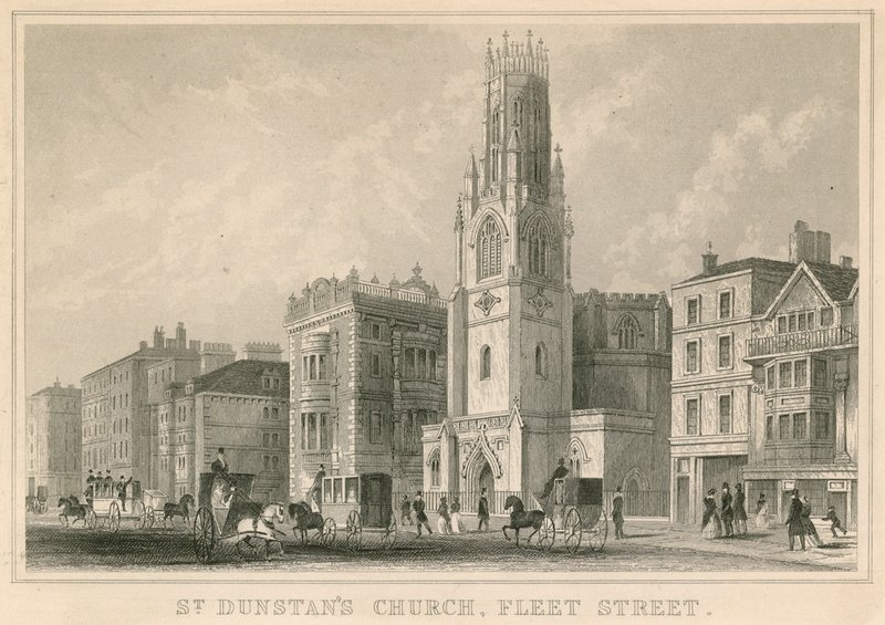 Igreja St Dunstans, Fleet Street, Londres de English School