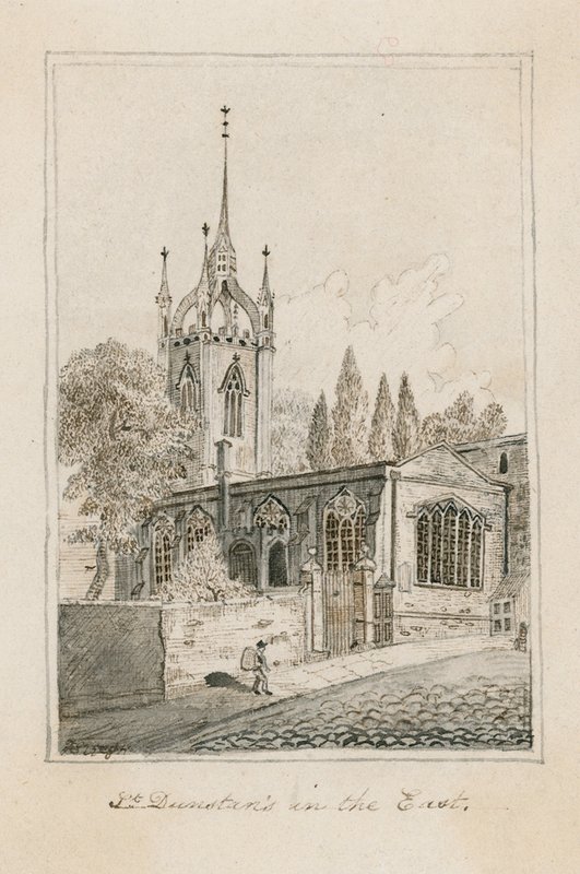 St Dunstans no leste, Londres de English School