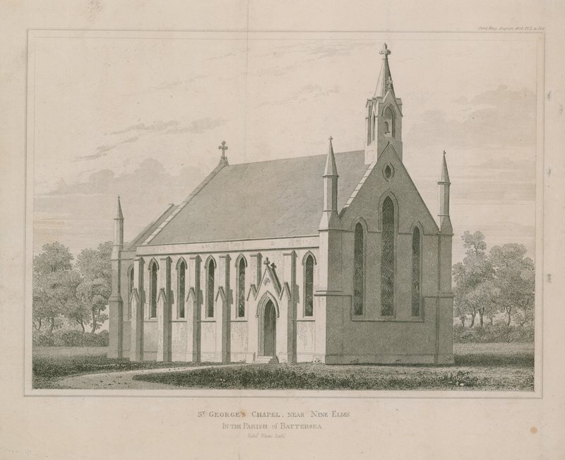 Capela de St Georges, perto de Nine Elms, Battersea de English School