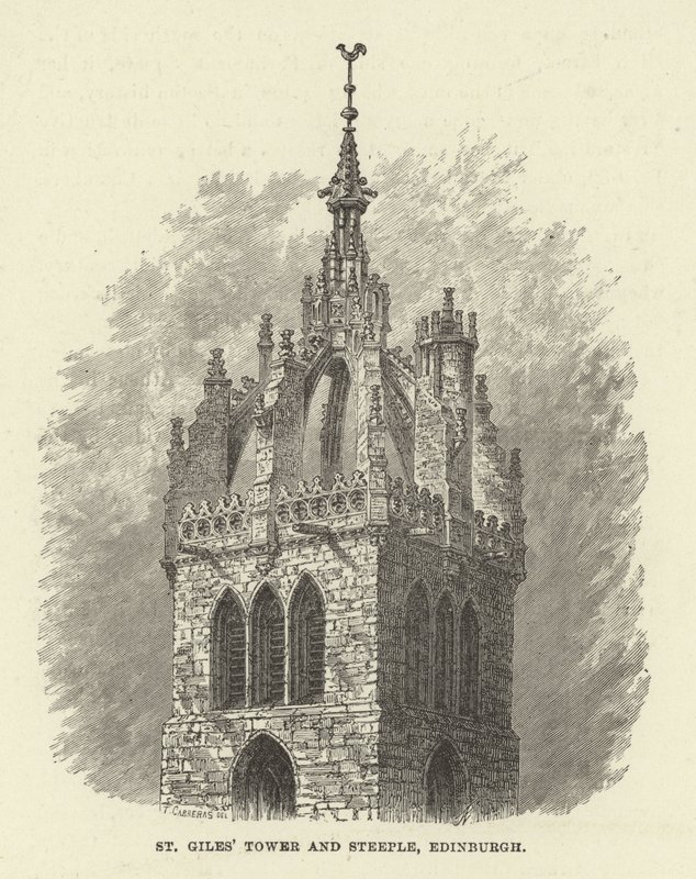 St, giles, torre, e, campanário, edimburgo de English School