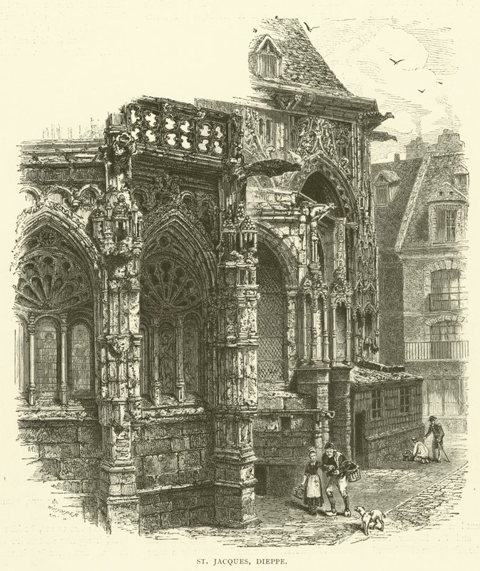 St Jacques, Dieppe (gravura) de English School