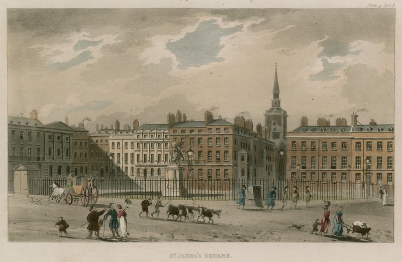 St Jamess Square, em Londres de English School