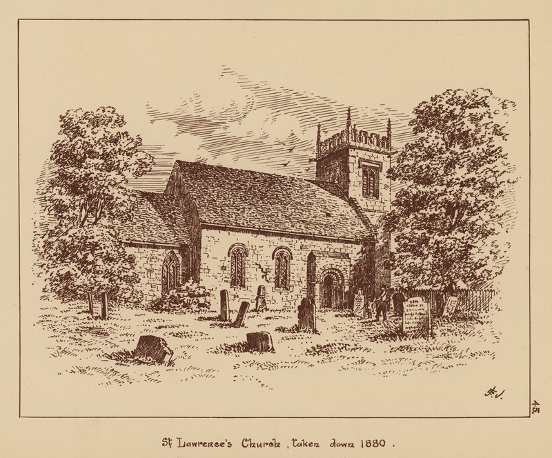 Igreja de São Lourenço, demolida em 1880 (litografia) de English School