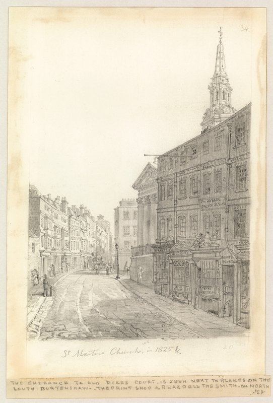 Igreja de São Martinho em 1825 de English School