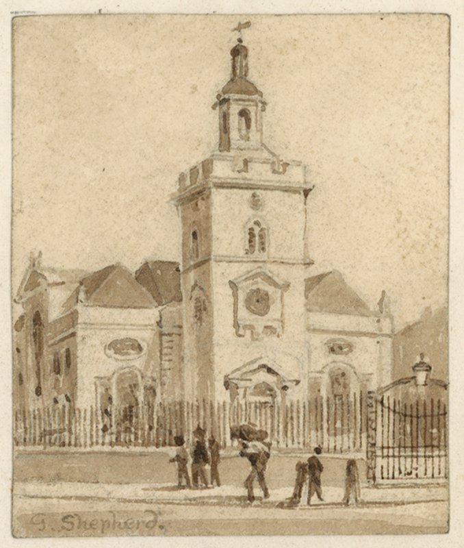 St Mary, Whitechapel, Londres (wc no papel) de English School