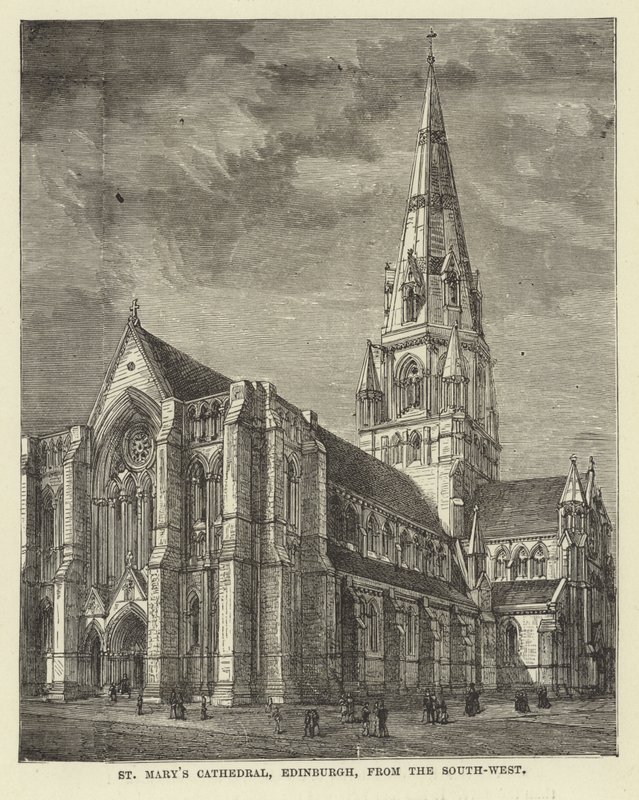 Catedral de St Marys, Edimburgo, do Sudoeste de English School