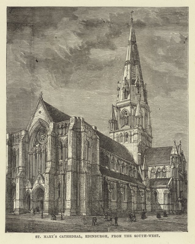 Catedral de St Marys, Edimburgo, do Sudoeste de English School