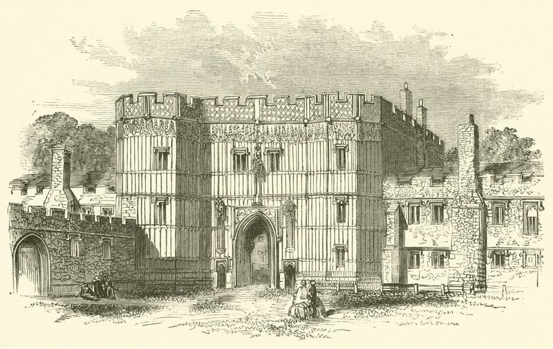 Santo Osyth Priory (gravura) de English School