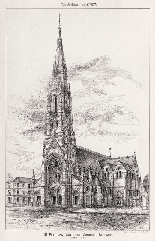 Igreja Católica de São Patrício, Belfast (gravura) de English School