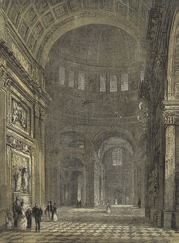 St Pauls Cathedral, interior da cúpula, olhando para o transepto norte de English School