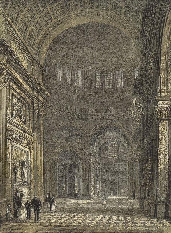 St Pauls Cathedral, interior da cúpula, olhando para o transepto norte de English School