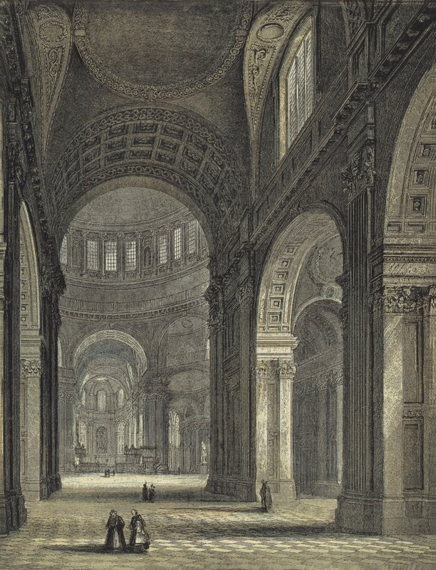 St Pauls Cathedral, a nave e o coro de English School