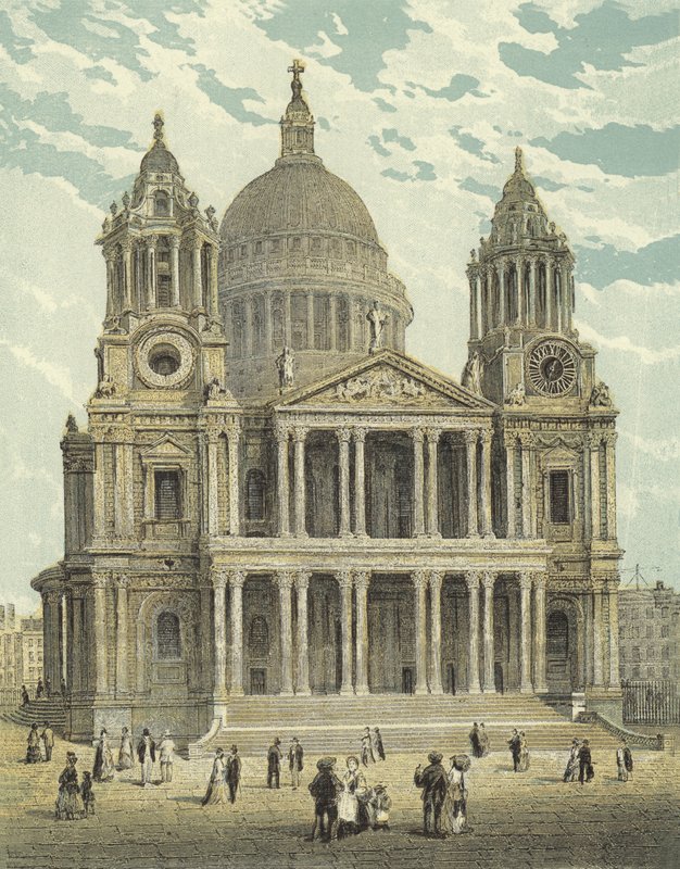 St Pauls Cathedral, a frente ocidental de English School