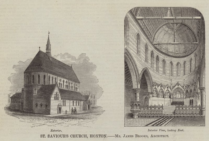 Igreja de São Salvador, Hoxton, Sr. James Brooks, Arquitecto (gravura) de English School