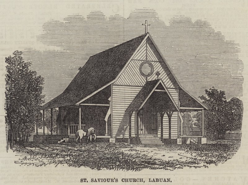 Igreja de São Salvador, Labuan (gravura) de English School