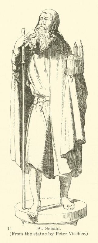 São Sebald, da estátua de Peter Vischer (gravura) de English School
