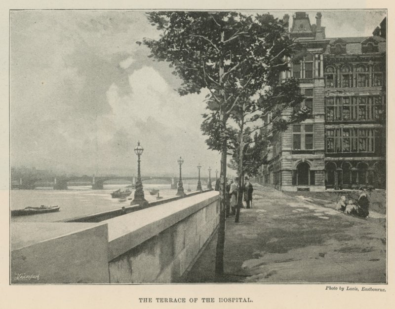 St Thomass Hospital, o terraço do hospital de English School