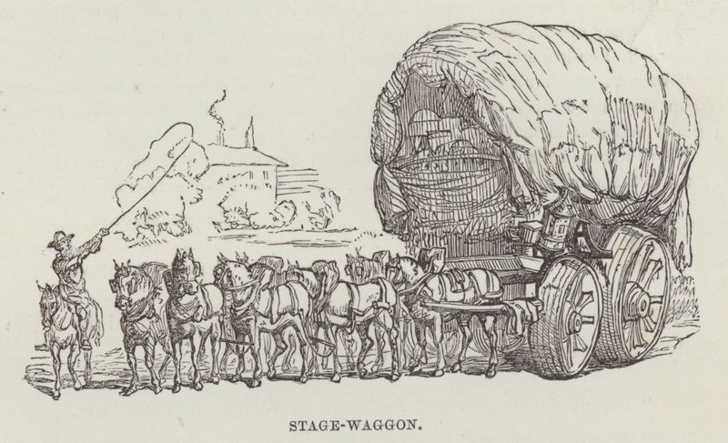 Vagão de palco (gravura) de English School