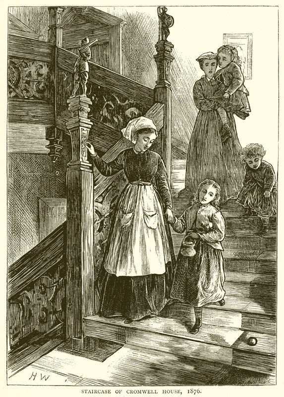 Escadaria da Casa Cromwell, 1876 de English School