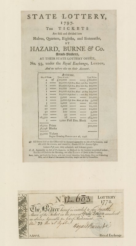 Loteria estadual, 1797 de English School